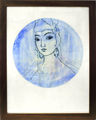 Ахмаров Чингиз Габдурахманович. Портрет девушки в голубом